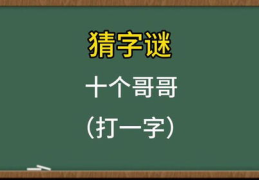 十个兄弟打一字,十兄弟传奇